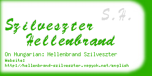 szilveszter hellenbrand business card
